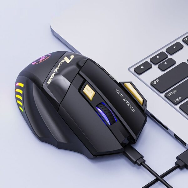 2.4G Silent Charging Colorful Breathing Light Wireless Gaming Mouse - Image 3