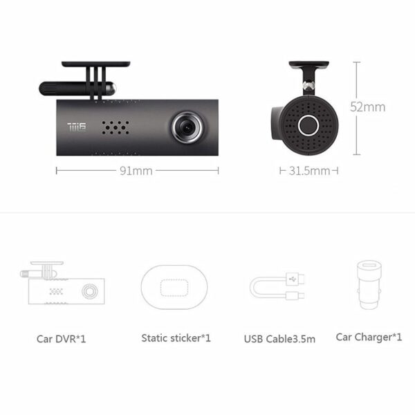 Car Dash Smart WiFi DVR 130 Degree Wireless Cam 1080P FHD Night Version G-Sensor Driving Recorder - Image 6