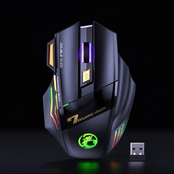 2.4G Silent Charging Colorful Breathing Light Wireless Gaming Mouse - Image 4