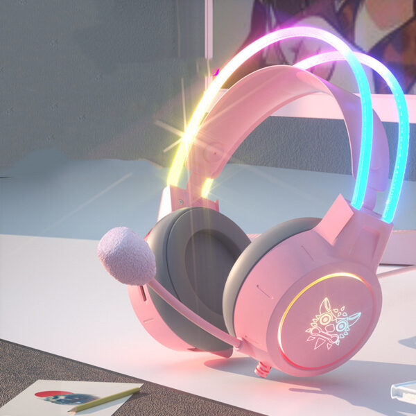 Headset Fashion Light-emitting Wired Gaming Headset - Image 3