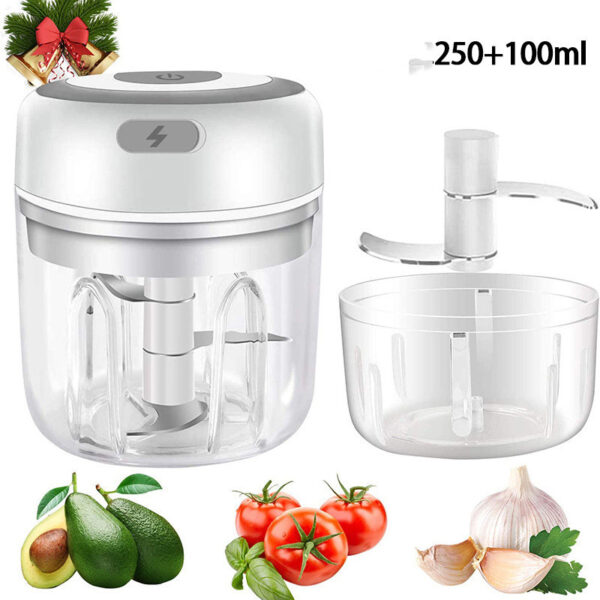 Mini Electric Garlic Chopper USB Charging Ginger Masher Machine Sturdy Durable Chili Vegetable Crusher Kitchen Tool - Image 2