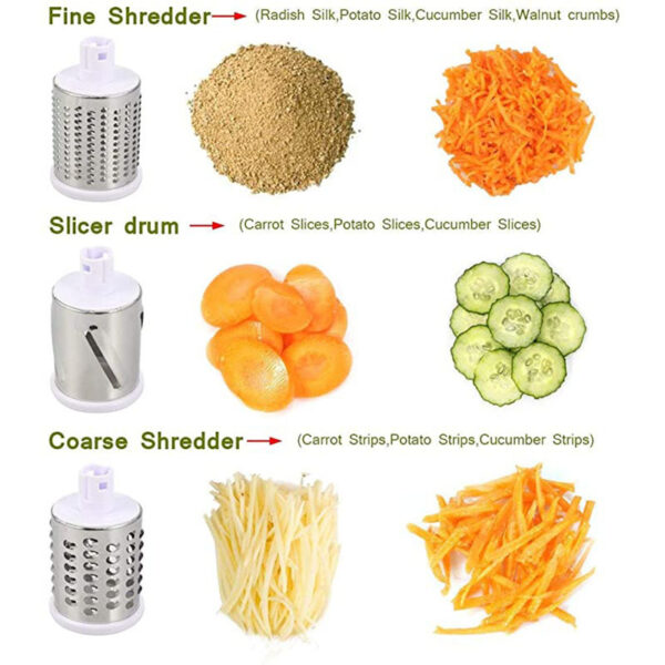 Kitchen Roller Vegetable Slicer Vertical Vegetable Cutter Rotary Grater Slicer For Fruit Vegetables And Nuts - Image 5