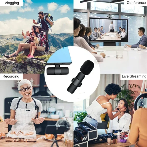 Wireless Lavalier Microphone Portable Audio Video Recording Mini Mic For iPhone Android Long battery life Live Broadcast Gaming - Image 21