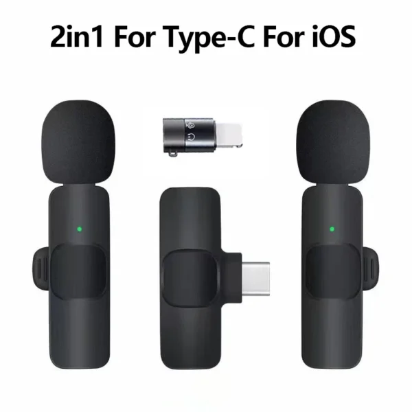 Wireless Lavalier Microphone Portable Audio Video Recording Mini Mic For iPhone Android Long battery life Live Broadcast Gaming - Image 8