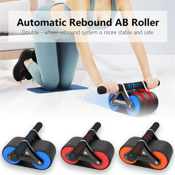 Double Wheel Abdominal Exerciser Women Men Automatic Rebound Ab Wheel Roller Waist Trainer Gym Sports Home Exercise Devices - Image 3