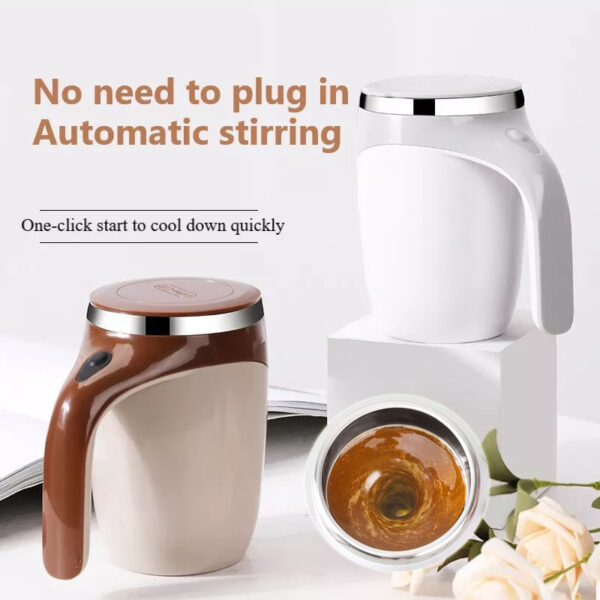 Rechargeable Model Automatic Stirring Cup Coffee Cup High Value Electric Stirring Cup Lazy Milkshake Rotating Magnetic Water Cup - Image 2