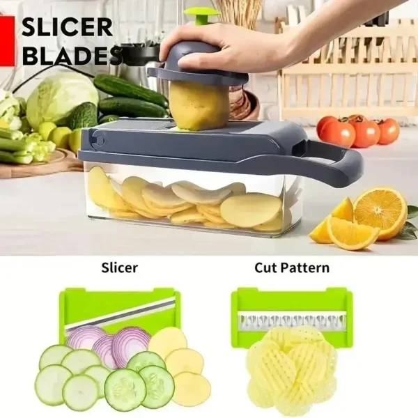 14/16 in 1 Multifunctional Vegetable Chopper Handle Food Grate Food Chopper Vegetable Slicer Dicer Cut Kitchen Items cocina - Image 3