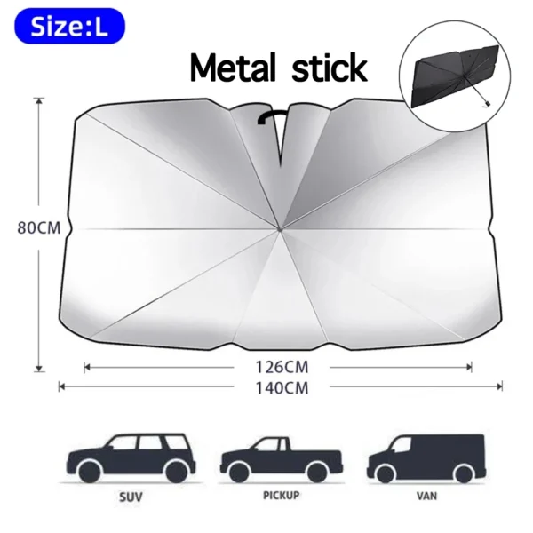 Car Windshield Sun Shade Umbrella Foldable Sunshade Front Window Cover for UV Ray Block Heat Protection Protector Parasol - Image 10