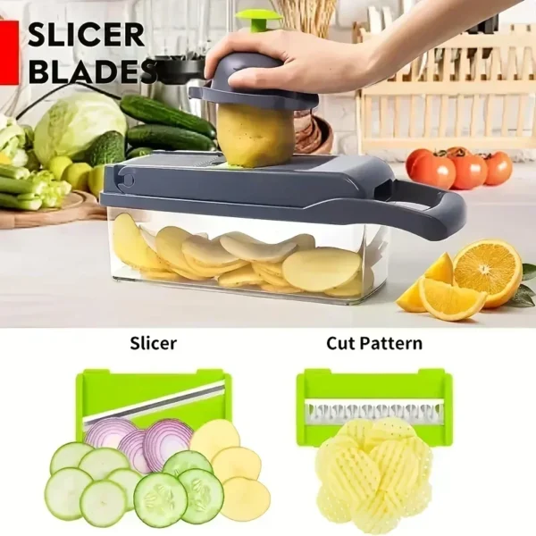 14/16 in 1 Multifunctional Vegetable Chopper Handle Food Grate Food Chopper Vegetable Slicer Dicer Cut Kitchen Items cocina - Image 10