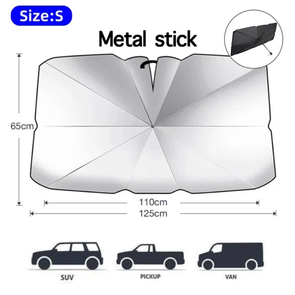 Car Windshield Sun Shade Umbrella Foldable Sunshade Front Window Cover for UV Ray Block Heat Protection Protector Parasol - Image 8